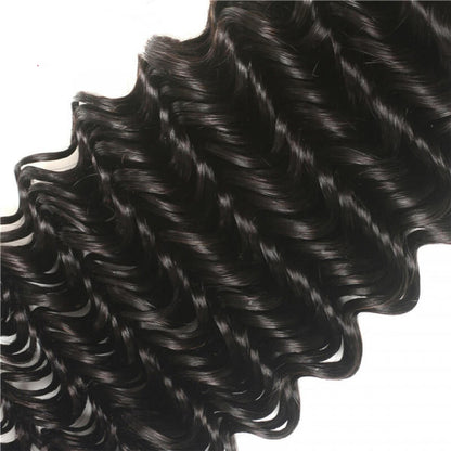 Brazilian Virgin Hair Deep Wave Bundles Human Hair Bundles Weave Hair Extensions 10in-40in