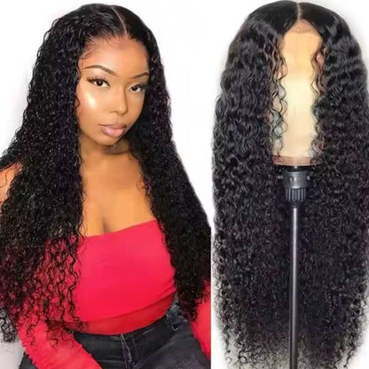 Kinky Curly Lace Front Wigs Human Hair Transparent Lace Frontal Wigs Human Hair Natural Color 16-34 inch