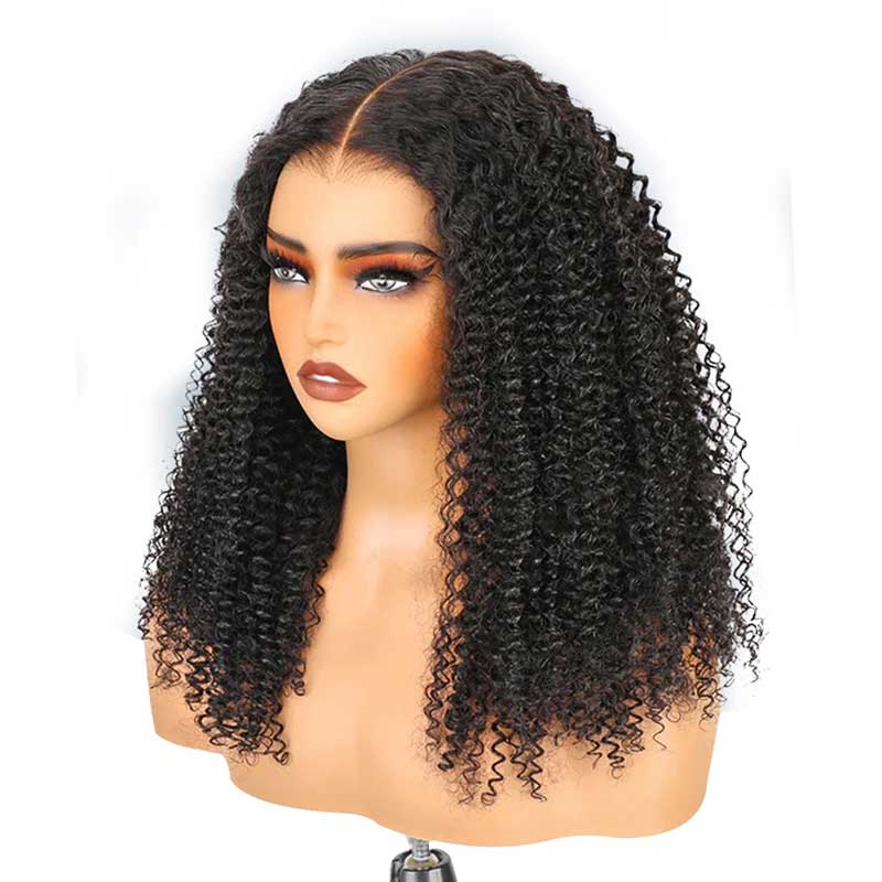 Kinky Curly Lace Front Wigs Human Hair HD Lace Frontal Wigs Human Hair Natural Color 16-34 inch