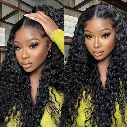 Water Wave Lace Front Wigs Human Hair HD Lace Frontal Wigs Human Hair Natural Color 16-34 inch
