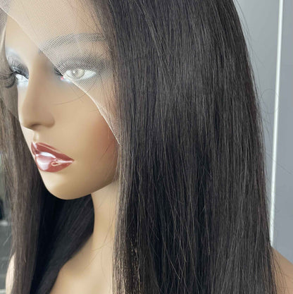 Straight Lace Front Wigs Human Hair  Transparent Lace Frontal Wigs Human Hair Natural Color 16-36 inch