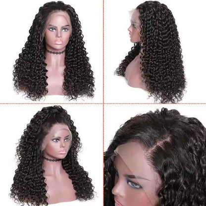 Jerry Curly Lace Front Wigs Human Hair HD Lace Frontal Wigs Human Hair Natural Color 16-34 inch
