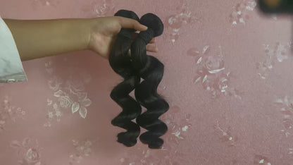 Brazilian Virgin Hair Loose Wave Bundles Human Hair Bundles Weave Hair Extensions 10in-40in