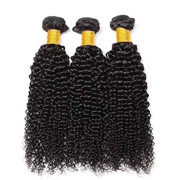 Kinky Curly Virgin Brazilian Hair Natural color