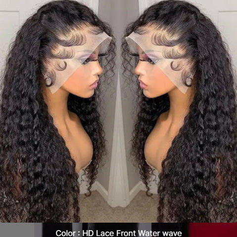 Water Wave Lace Front Wigs Human Hair HD Lace Frontal Wigs Human Hair Natural Color