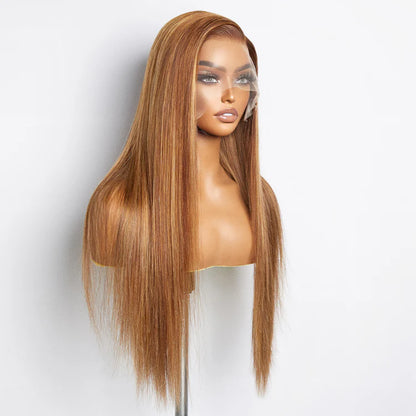 Pre-Plucked Transparent Lace Straight  Wig 200% Density 100% Human Hair