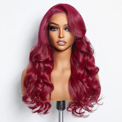 #99j  Color Body Wave Lace Wig 200% Density 100% Human Hair