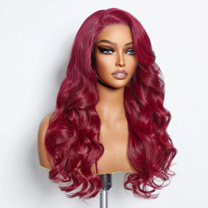 #99j  Color Body Wave Lace Wig 200% Density 100% Human Hair