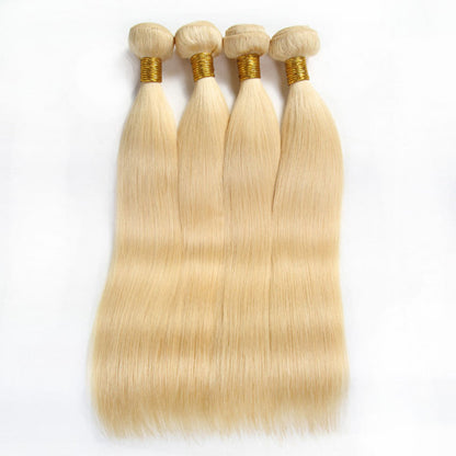 613 Blonde Hair Human Straight Hair Weaves