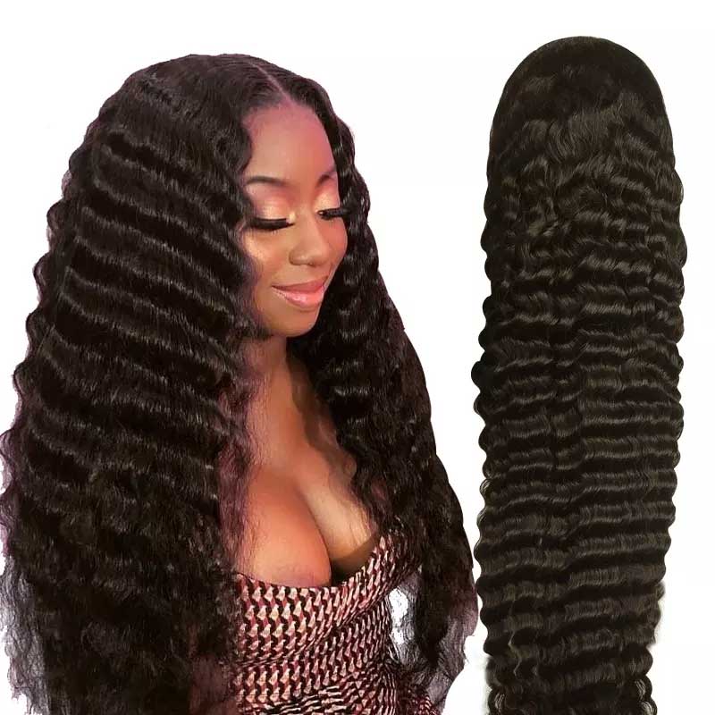 Loose Deep Wave Lace Front Wigs Human Hair HD Lace Frontal Wigs Human Hair Natural Color 16-34 inch