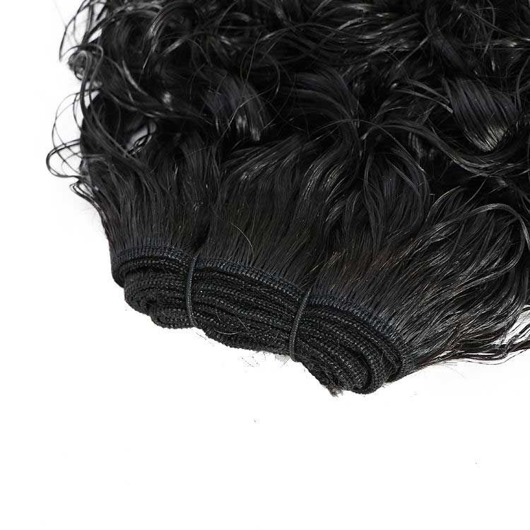 Natural Black Color Jerry Curly Bundles 100% Unprocessed Hair