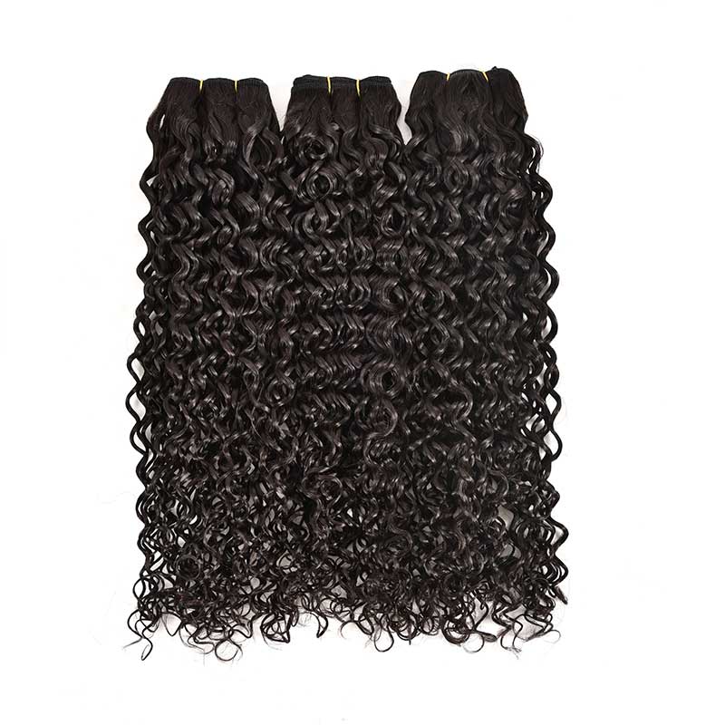 Natural Black Color Jerry Curly Bundles 100% Unprocessed Hair