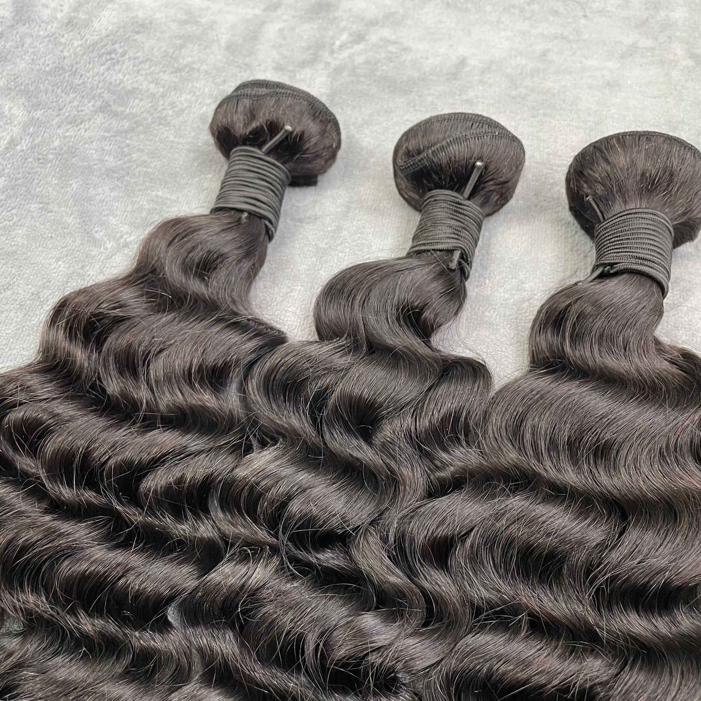 Natural Black Color  Loose Deep  Wave Bundles 100% Unprocessed Hair Raw Hair