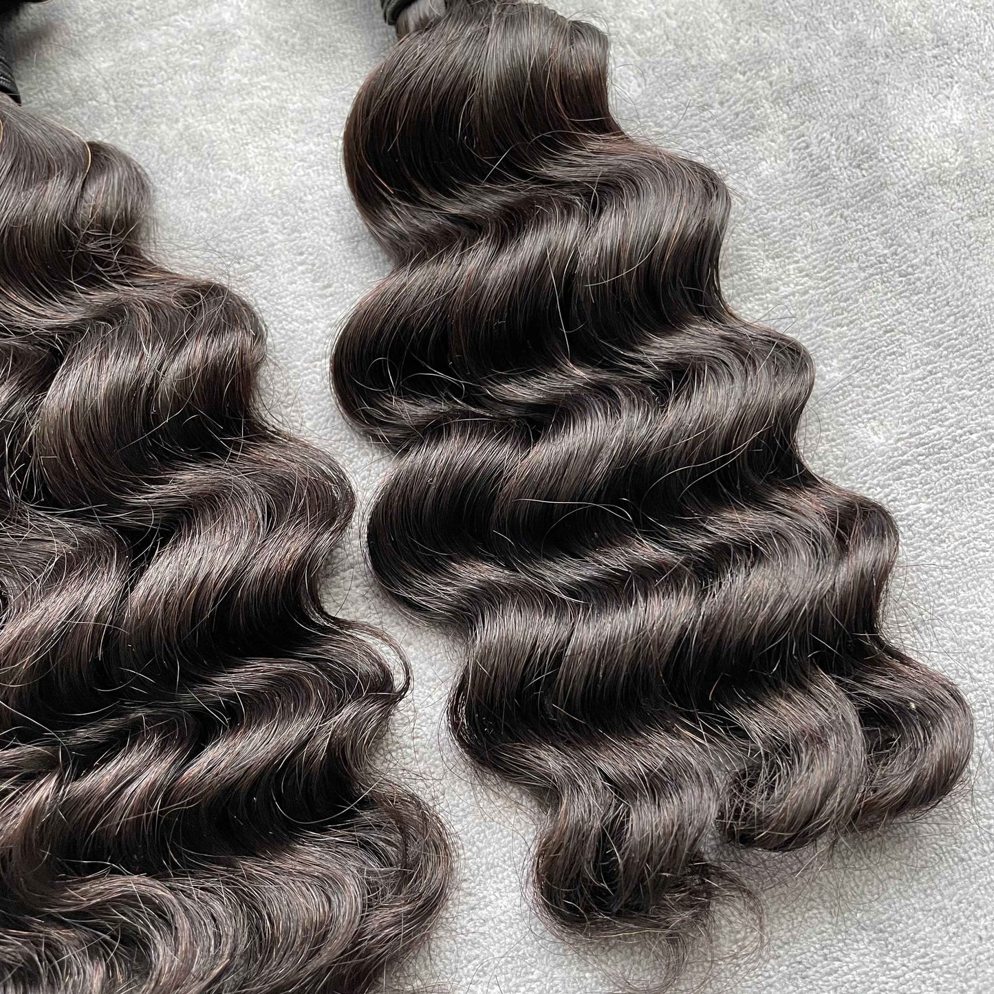 Human Hair Bundles Loose Deep Wave Bundles Natural Black Color 100% Unprocessed Hair