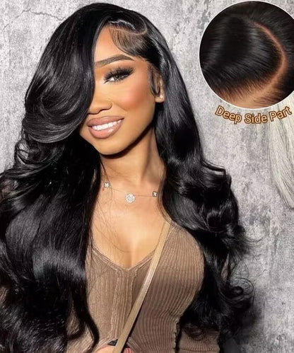 Natural Color Body Wave HD  Lace 200% Density Frontal Wigs Human Hair