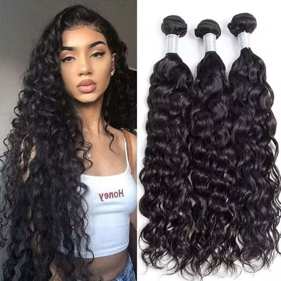 Natural Color Water Wave Bundles Human Hair Virgin Hair Bundles