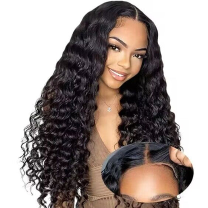 Deep Wave Lace Front Wigs Human Hair HD Lace Frontal Wigs Human Hair Natural Color