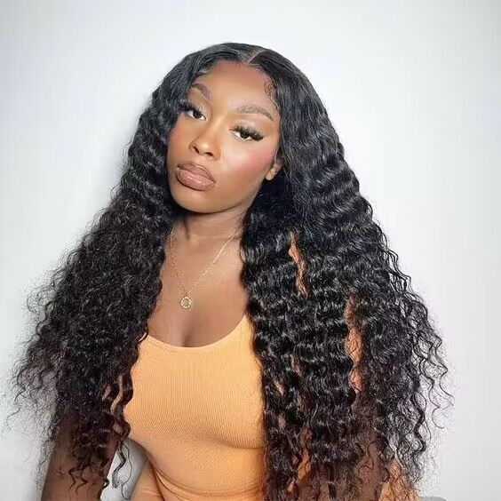 Deep Wave Lace Front Wigs Human Hair HD Lace Frontal Wigs Human Hair Natural Color