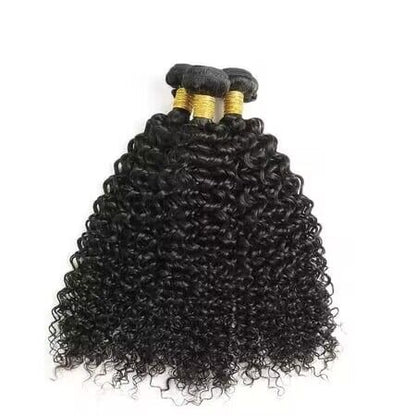 Natural Black Color Jerry Curly Bundles 100% Unprocessed Hair