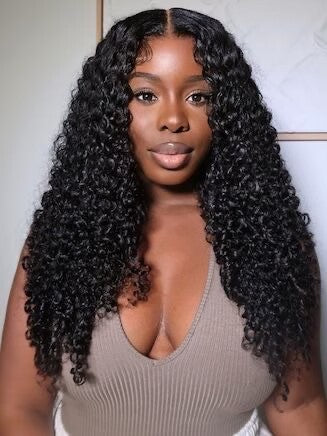 Jerry Curly Lace Front Wigs Human Hair HD Lace Frontal Wigs Human Hair Natural Color