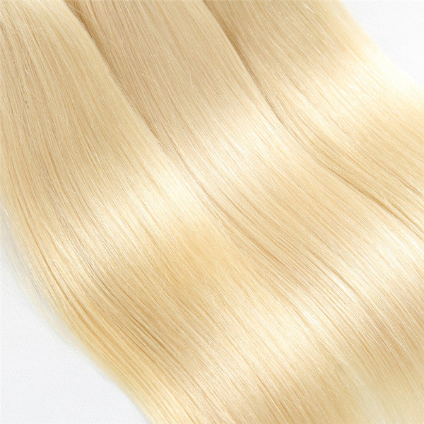 613 Blonde Hair Human Straight Hair Weaves