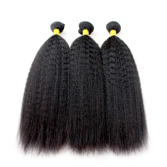Human Hair Bundles Kinky Straight Bundles Natural Black Color 100% Unprocessed Hair 10-40 inch